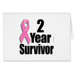 2 Year Breast Cancer Survivor Greeting Cards
