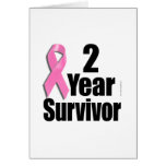 2 Year Breast Cancer Survivor Greeting Cards