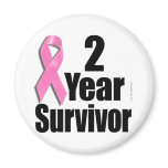 2 Year Breast Cancer Survivor Refrigerator Magnet