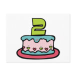 2 Year Old Birthday Cake Post Cards