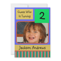 2 Year Old Birthday Party Invitations BOY