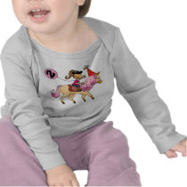 2 year old girl on a pony shirt