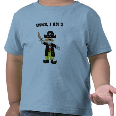 2 year old pirate boy tee shirt by jsoh