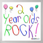 2 Year Olds Rock ! Poster