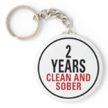 2 Years Clean and Sober Keychain