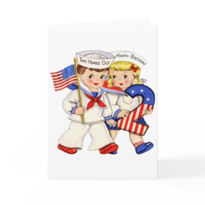 2 years old birthday card by Vintagio