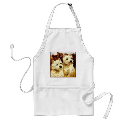 2a Champion Westhighland White Terriers Apron by VintagePets