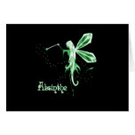 2D Absinthe Green Fairy Sketch Card