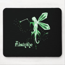 2D Absinthe Green Fairy Sketch Mousepad