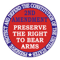 2nd Amendment Circle Round Sticker