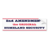 2nd Amendment Original Homeland Security Bumper Sticker