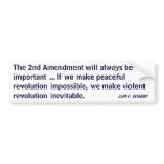 2nd Amendment Revolution (Kennedy) Bumper Stickers