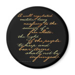 2nd amendment script magnet