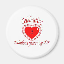 2nd. Anniversary Magnets