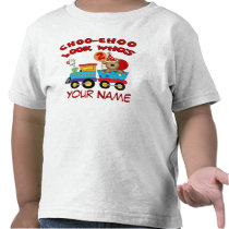 2nd birthday bear train personalised t-shirt