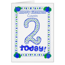2nd Birthday Card for a Boy Cousin