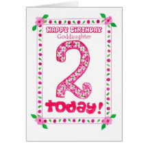 2nd Birthday Card for a Goddaughter