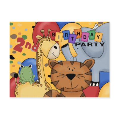 2nd Birthday Party Post Cards by Sketchart26