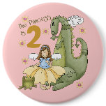 2nd Birthday Princess Pinback Button