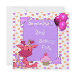 2nd Birthday Spots Giraffe Cupcake Balloons Mauve