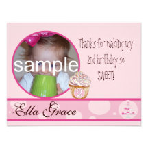 2nd Birthday Thank you card Invite