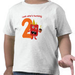2nd Birthday Tshirt Cute Monster