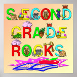 2nd Grade Rocks Poster
