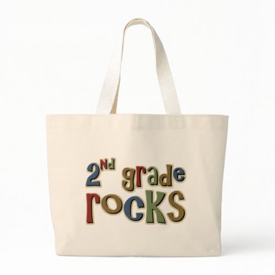 2nd Grade Rocks Second Tote Bag by TeeShirtsTShirts