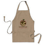 2nd Grade Teacher  Apron - Brown Zebra Print Apple