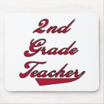 2nd Grade Teacher Red Mouse Pad
