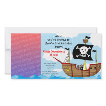 2nd pirate birthday boy party invitations