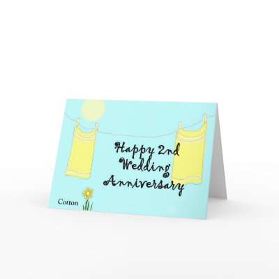 2nd Wedding Anniversary Greeting Card by TheStampStore