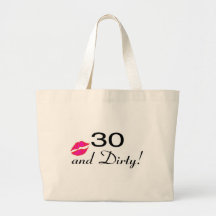 30 And Dirty Lips Canvas Bag