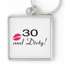 30 And Dirty Lips Keychains
