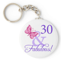 30 And Fabulous Birthday Key Chain