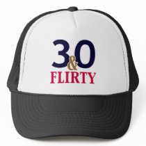 30 and Flirty 30th Birthday Mesh Hat