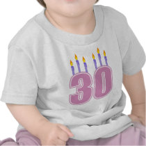 30 Birthday Candles (Pink / Purple)