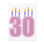 30 Birthday Candles (Pink / Purple)