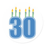 30 Candles (Blue / Green)