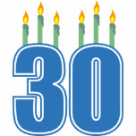 30 Candles (Blue / Green) t-shirts