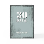30 Days Sober Clean Birthday Card