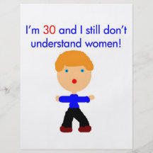 30 Don't understand women Full Colour Flyer