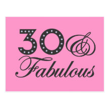 30 & Fabulous Gift Postcard