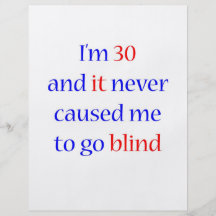 30 Never gone blind Full Colour Flyer