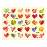 30 Valentine Hearts Postcard