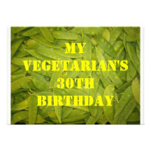 30 Vegetarian Birthday 4 Personalized Announcements