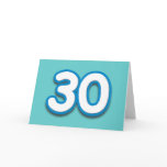 30 Year Birthday or Anniversary - Add Text Greeting Cards