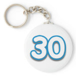 30 Year Birthday or Anniversary - Add Text Key Chains