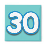 30 Year Birthday or Anniversary - Add Text Refrigerator Magnets