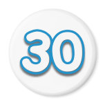 30 Year Birthday or Anniversary - Add Text Refrigerator Magnets